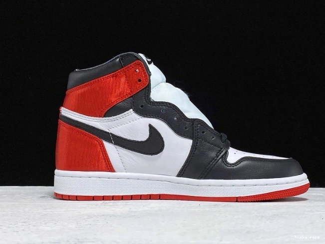 Rep Husky Retro Black 1 Satin Toe High Jordan CD0461-016 Air 0814